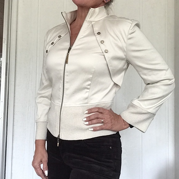 ST. JOHN SPORT ZIP FRONT EMBELLISHED JACKET SMALL - Picture 5 of 16